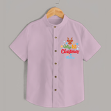 My 1st Christmas - Customized Christmas Themed Shirt For Kids - PINK - 0 - 6 Months Old (Chest 23")