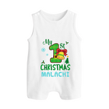 My First Christmas Romper Suit / Sleeveless Romper | Personalized Baby Christmas Romper Suit / Sleeveless Romper - WHITE - 0 - 5 Months Old (Chest 18")