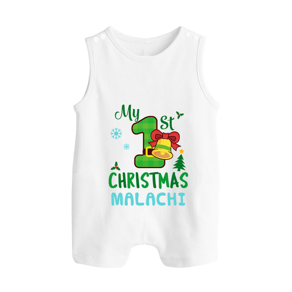 My First Christmas Romper Suit / Sleeveless Romper | Personalized Baby Christmas Romper Suit / Sleeveless Romper - WHITE - 0 - 5 Months Old (Chest 18")
