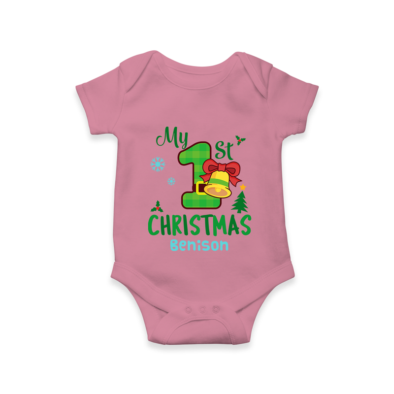 My First Christmas - Customized Christmas Themed Romper For Babies - ONION - 0 - 3 Months Old (Chest 16")