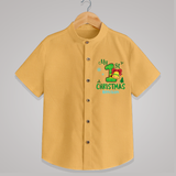 My First Christmas - Customized Christmas Themed Shirt For Kids - PASTEL YELLOW - 0 - 6 Months Old (Chest 23")