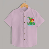 My First Christmas - Customized Christmas Themed Shirt For Kids - PINK - 0 - 6 Months Old (Chest 23")