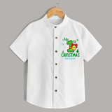 My First Christmas - Customized Christmas Themed Shirt For Kids - WHITE - 0 - 6 Months Old (Chest 23")