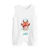 Be Joyful Romper Suit / Sleeveless Romper | Custom Baby Romper Suit / Sleeveless Romper for Christmas Celebration - WHITE - 0 - 5 Months Old (Chest 18")