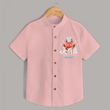 Be Joyful - Customized Christmas Themed Shirt For Kids - PEACH - 0 - 6 Months Old (Chest 23")