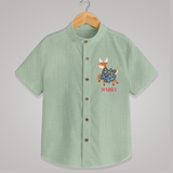 Holy Night - Customized Christmas Themed Shirt For Kids - MINT GREEN - 0 - 6 Months Old (Chest 23")