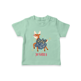 Holy Night - Customized Christmas Themed T-Shirt For Kids - MINT GREEN - 0-5 Months Old (Chest 17")