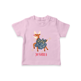 Holy Night - Customized Christmas Themed T-Shirt For Kids - PINK - 0-5 Months Old (Chest 17")