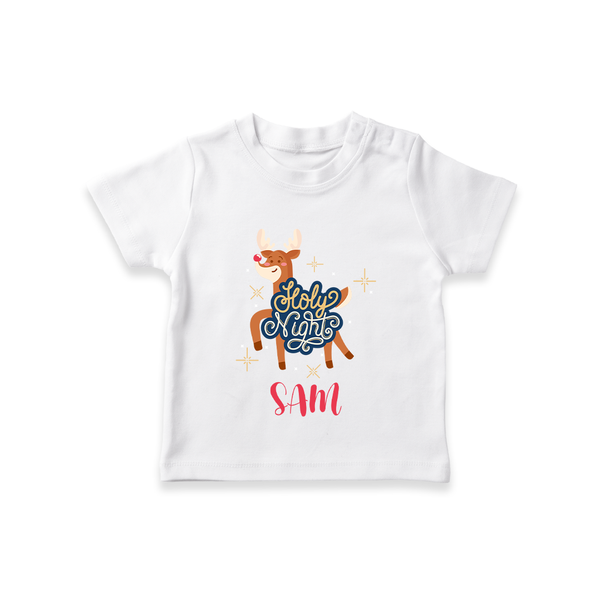 Jolly Night T-Shirt | Personalized Baby Holiday Outfit - WHITE - 0-5 Months Old (Chest 17")