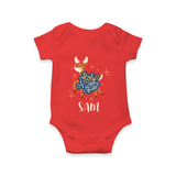 Jolly Night Romper | Personalized Baby Holiday Outfit - RED - New Born (Chest 14")