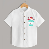 Merry Christmas Shirt |Custom Baby Holiday Outfit - WHITE - 0 - 6 Months Old (Chest 23")