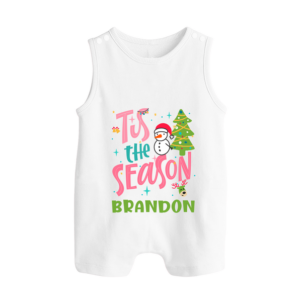 This is the Season to Be Jolly Romper Suit / Sleeveless Romper | Personalized Baby Christmas Romper Suit / Sleeveless Romper - WHITE - 0 - 5 Months Old (Chest 18")
