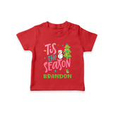 This is the Season to Be Jolly T-Shirt | Personalized Baby Christmas T-Shirt - RED - 0-5 Months Old (Chest 17")