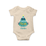 The Most Wonderful Time Of The Year - Customized Christmas Themed Romper For Babies - IVORY - 0 - 3 Months Old (Chest 16")