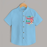 I Love Christmas And Music - Customized Christmas Themed Shirt For Kids - SKY BLUE - 0 - 6 Months Old (Chest 23")