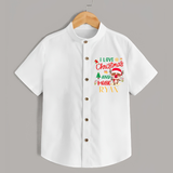 I Love Christmas and Music Shirt | Custom Baby Holiday Shirt - WHITE - 0 - 6 Months Old (Chest 23")