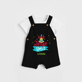 Jingle Bells - Customized Christmas Themed Dungaree Set For Kids - BLACK - 0 - 5 Months Old (Chest 18")