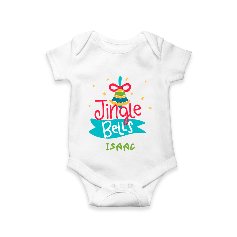 Jingle Bells - Customized Christmas Themed Romper For Babies - WHITE - 0 - 3 Months Old (Chest 16")