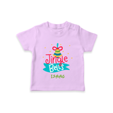 Jingle Bells - Customized Christmas Themed T-Shirt For Kids - LILAC - 0-5 Months Old (Chest 17")