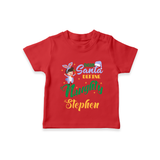 Dear Santa Define Naughty T-Shirt | Custom Baby Christmas T-Shirt - RED - 0-5 Months Old (Chest 17")