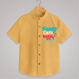 Candy Cane Cutie - Customized Christmas Themed Shirt For Kids - PASTEL YELLOW - 0 - 6 Months Old (Chest 23")