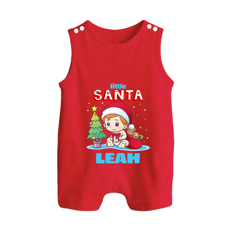 Little Santa Romper Suit / Sleeveless Romper | Custom Baby Christmas Romper Suit / Sleeveless Romper - RED - 0 - 5 Months Old (Chest 18")