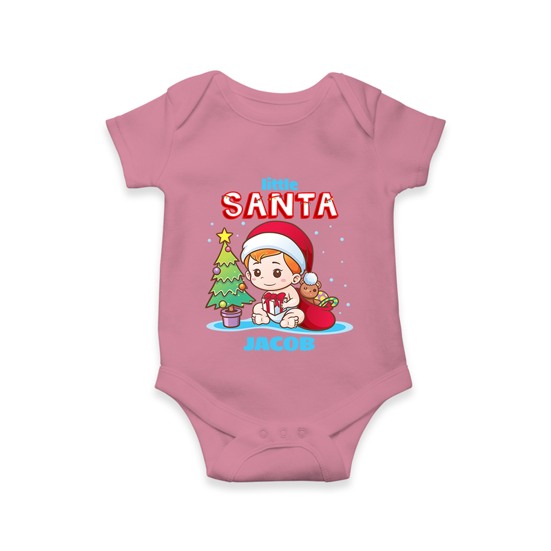 Little Santa - Customized Christmas Themed Romper For Boys - ONION - 0 - 3 Months Old (Chest 16")