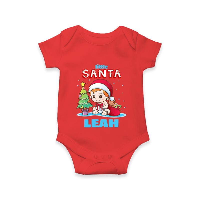 Little Santa Romper | Custom Baby Christmas Romper - RED - New Born (Chest 14")