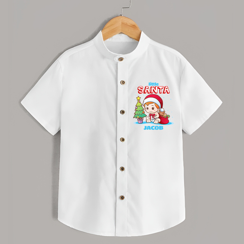 Little Santa - Customized Christmas Themed Shirt For Boys