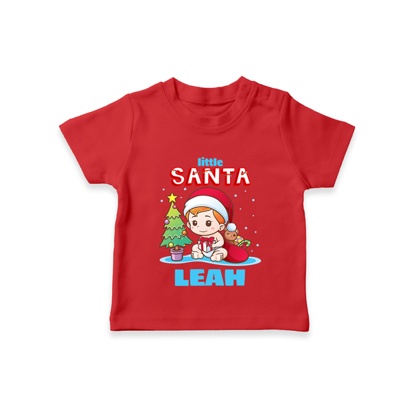 Little Santa T-Shirt | Custom Baby Christmas T-Shirt - RED - 0-5 Months Old (Chest 17")