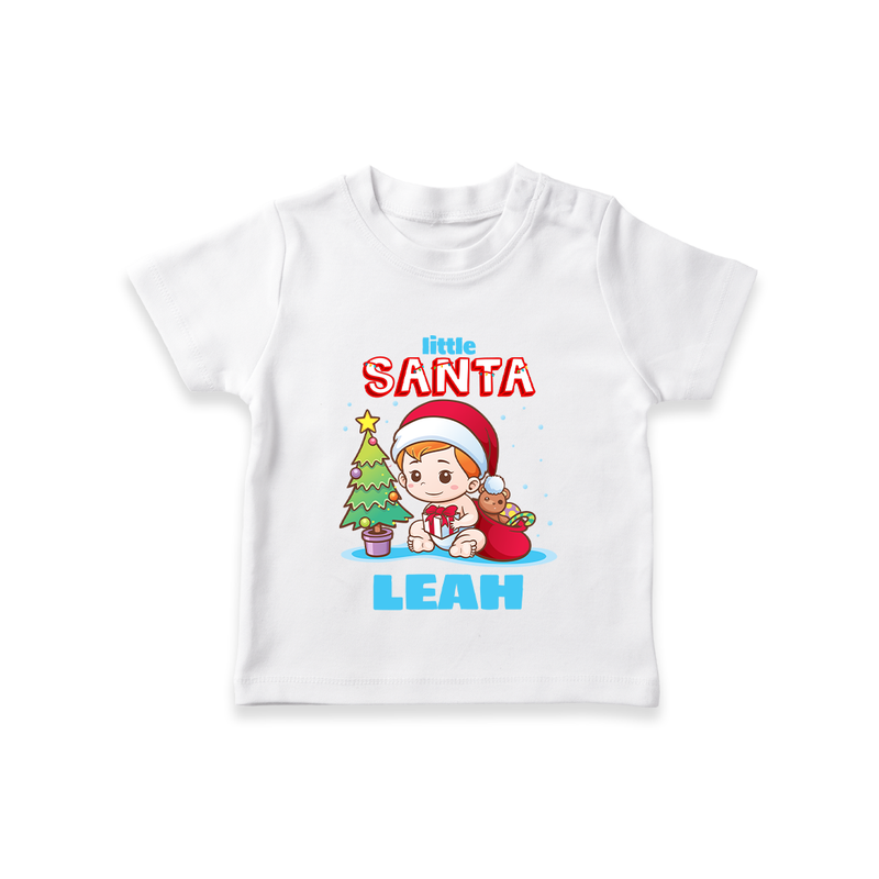Little Santa T-Shirt | Custom Baby Christmas T-Shirt - WHITE - 0-5 Months Old (Chest 17")