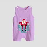 Ho-Ho-Ho - Customized Christmas Themed Romper Suit For Babies - LILAC - 0 - 5 Months Old (Chest 18")