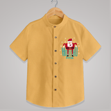 Ho-Ho-Ho - Customized Christmas Themed Shirt For Kids - PASTEL YELLOW - 0 - 6 Months Old (Chest 23")