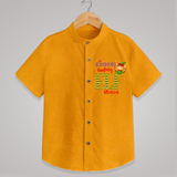 The Cookie Tasting Elf - Customized Christmas Themed Shirt For Kids - CHROME YELLOW - 0 - 6 Months Old (Chest 23")