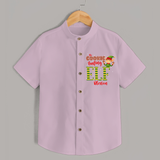 The Cookie Tasting Elf - Customized Christmas Themed Shirt For Kids - PINK - 0 - 6 Months Old (Chest 23")