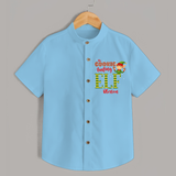 The Cookie Tasting Elf - Customized Christmas Themed Shirt For Kids - SKY BLUE - 0 - 6 Months Old (Chest 23")