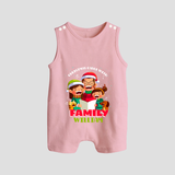 Christmas Carol With Family - Customized Christmas Themed Romper Suit For Babies - BABY PINK - 0 - 5 Months Old (Chest 18")