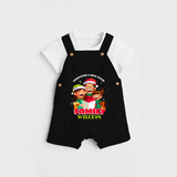 Christmas Carol With Family - Customized Christmas Themed Dungaree Set For Kids - BLACK - 0 - 5 Months Old (Chest 18")