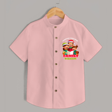 Christmas Carol With Family - Customized Christmas Themed Shirt For Kids - PEACH - 0 - 6 Months Old (Chest 23")