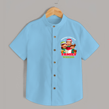 Christmas Carol With Family - Customized Christmas Themed Shirt For Kids - SKY BLUE - 0 - 6 Months Old (Chest 23")