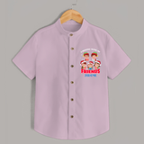 Caroling With My Friends - Customized Christmas Themed Shirt For Kids - PINK - 0 - 6 Months Old (Chest 23")