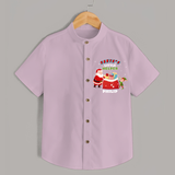 Santa's Little Helper - Customized Christmas Themed Shirt For Kids - PINK - 0 - 6 Months Old (Chest 23")