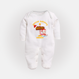 I'm A Special Delivery From The North Pole - Customized Christmas Themed Sleep Suit For Babies - WHITE - New Born (Chest 7.5")