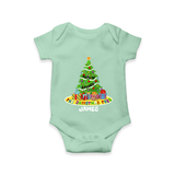 Christmas Tree - Customized Christmas Themed Romper For Kids - MINT GREEN - 0 - 3 Months Old (Chest 16")