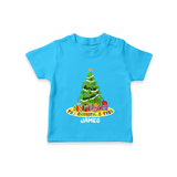 Christmas Tree - Customized Christmas Themed T-Shirt For Kids - SKY BLUE - 0-5 Months Old (Chest 17")