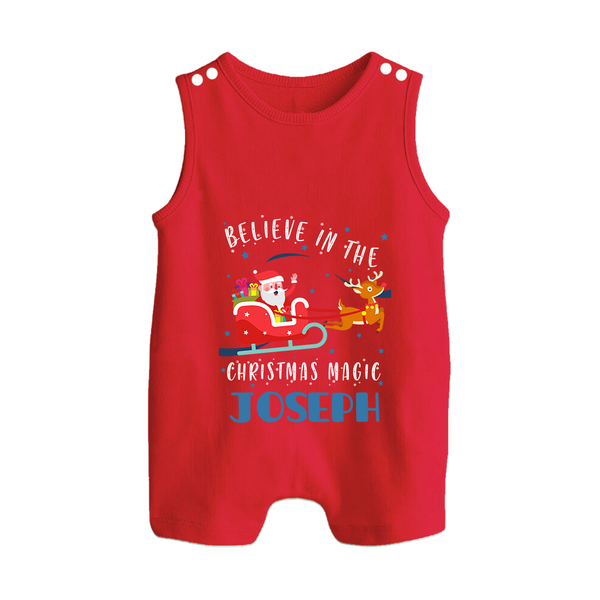 Christmas Celebration Romper Suit / Sleeveless Romper |  custom Baby Christmas Romper Suit / Sleeveless Romper - RED - 0 - 5 Months Old (Chest 18")