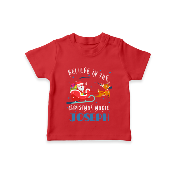 Christmas Celebration T-Shirt |  custom Baby Christmas T-Shirt - RED - 0-5 Months Old (Chest 17")