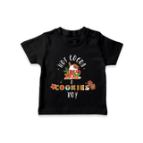 Hot Cocoa & Cookies - Customized Christmas Themed T-Shirt For Kids - BLACK - 0-5 Months Old (Chest 17")