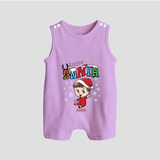 Little Santa - Adorable Kids Romper Suit For Christmas - LILAC - 0 - 5 Months Old (Chest 18")