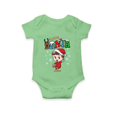 Little Santa - Adorable Baby Romper For Christmas - GREEN - 0 - 3 Months Old (Chest 16")